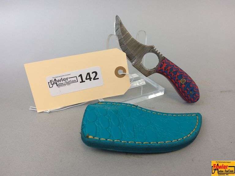 Hawkbill Style Knife with Sheath image
