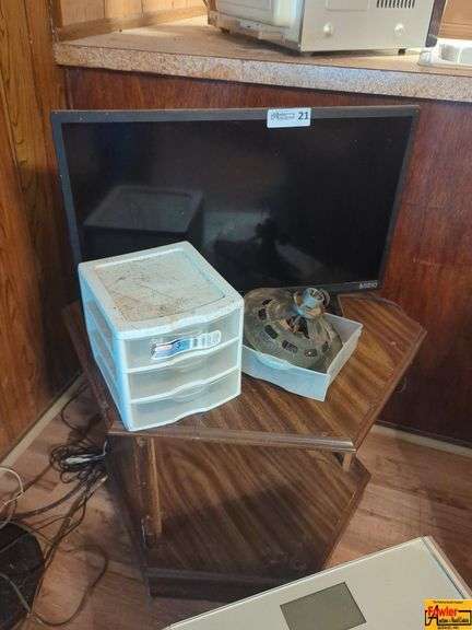 Vizio TV, Storage Drawers, and Other Items image