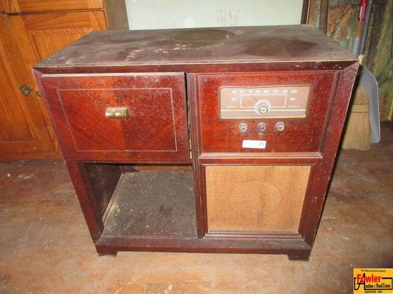 Vintage Console Radio & Record Player image