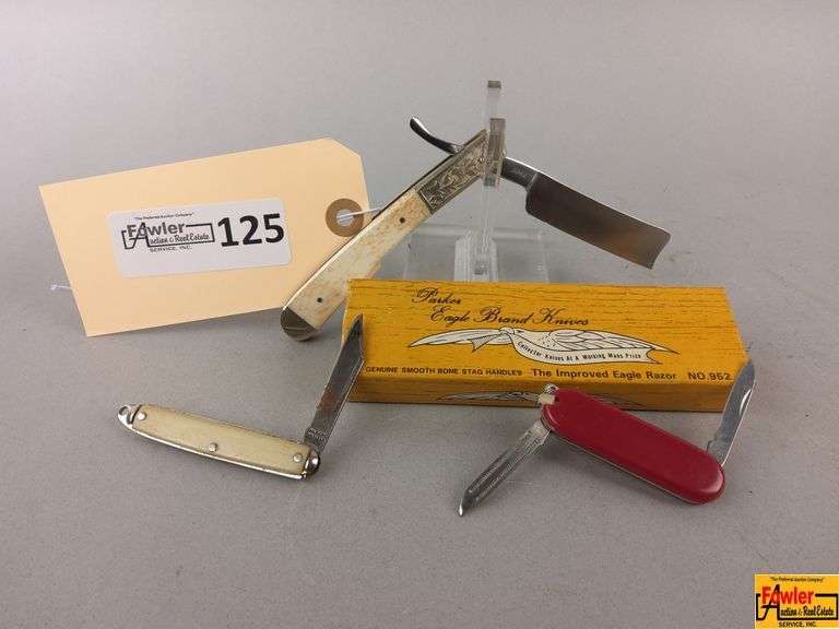 Assorted Knives Including Parker Eagle Brand Razor No. 952 image