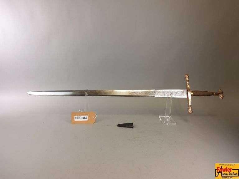 Ornate Decorative Sword with Display Stands image