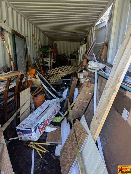 Contents In Shipping Container:  Scrap Wood, Furniture, Tools image