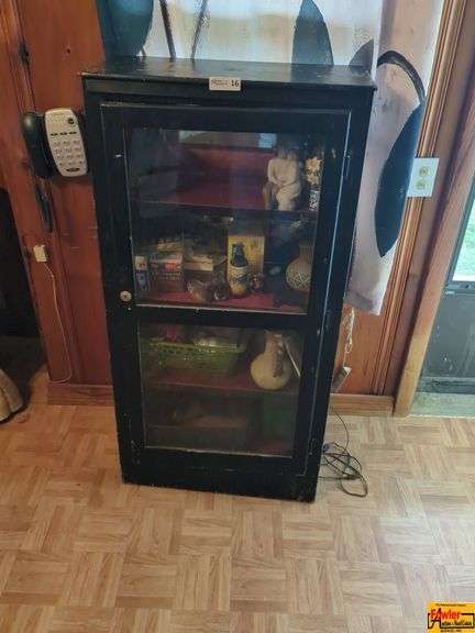 Wooden Cabinet & Contents image