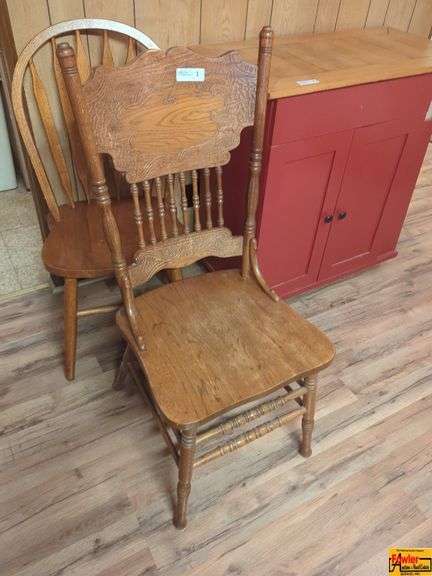 (2) Wood Dining Chairs image