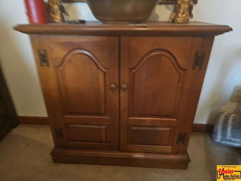 Wooden Two-Door Storage Cabinet image