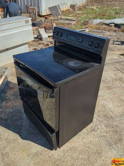 Black Electric Range Oven image