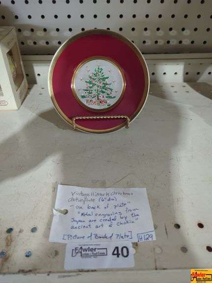 Vintage HiMark Christmas 6” Chokin Plate (H129) image