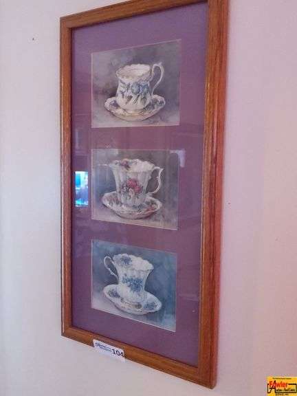 Framed & Matted Print of "Morning Glory Teacup" by Barbara Mock & A Framed Print titled "The Tea Pot" by Sophie Porter image