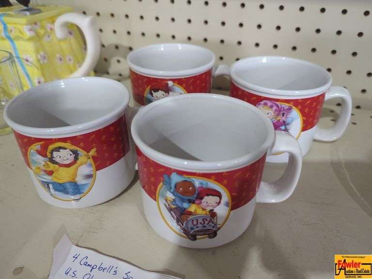 4 Campbell's Soup U.S. Olympic Mugs (H248) image
