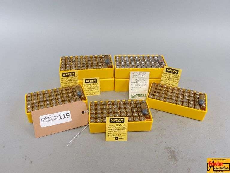 Speer and Sierra .45 ACP Ammunition Lot (Approx. 6 Boxes) image