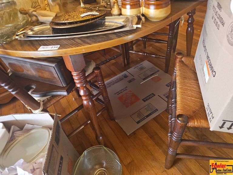 Round Wood Dining Table  (chairs seen in picture are not included) image