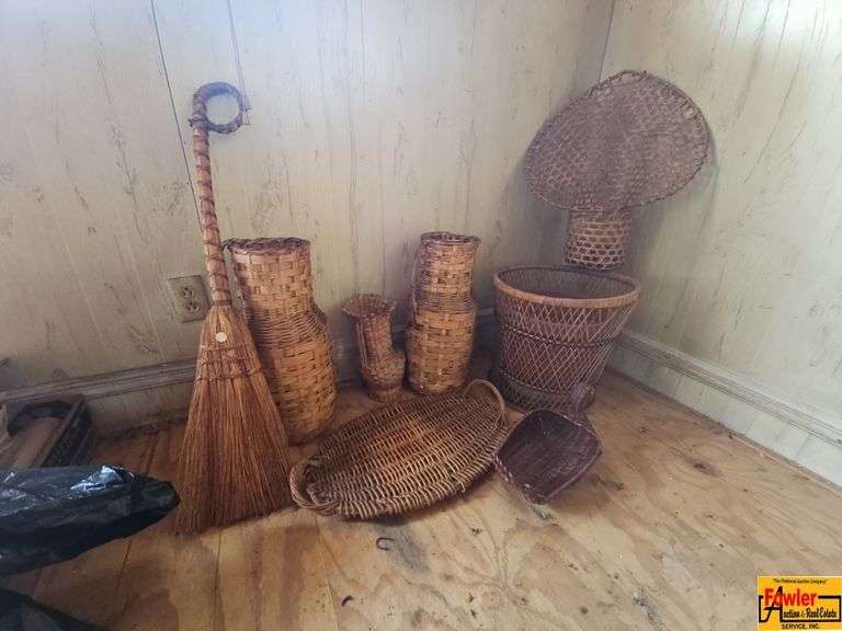 Straw Baskets and Broom image