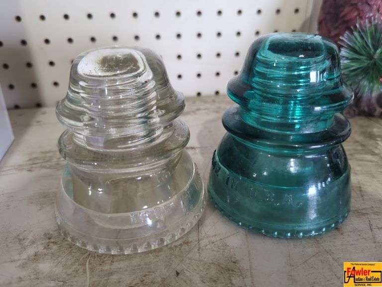 2 Vintage Electrical Insulators (1 pre 1935, 1-1947) (H309) image