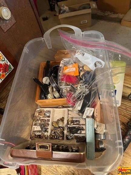 Tote with Assorted Jewelry image