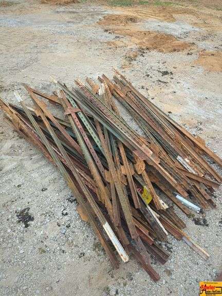 Several Metal Fence Posts image