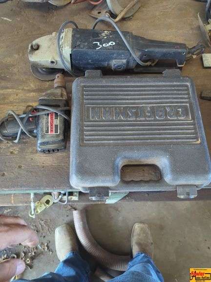 Craftsman Power Tools:  Angle Grinder & Drill with Case image
