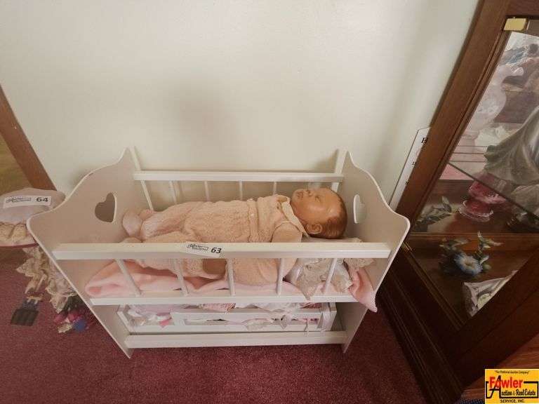 Doll Baby Bed with Doll image