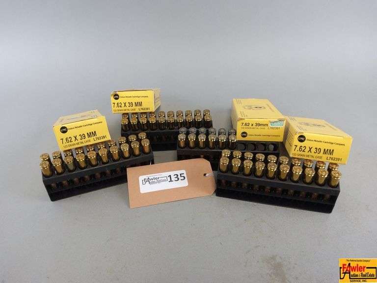 UMC 7.62x39mm Ammunition - Four Boxes image