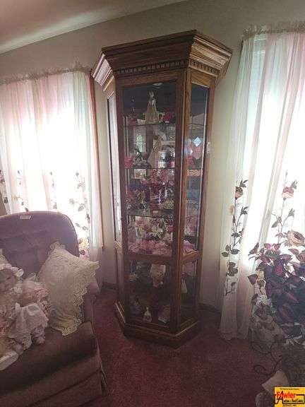Curio Cabinet (Contents Not Included but sold by shelf in lots 34-39) image
