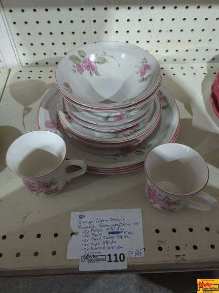 (10 Pieces) Vintage Gibson Designs Roseland Stoneware (H199) image