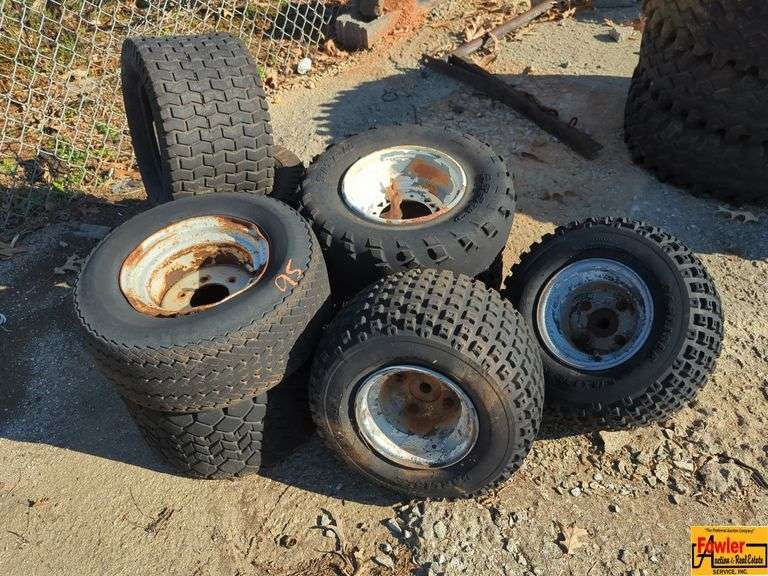 Lot of Assorted Tires & Wheels: 18x9.50-8, AT28x7-10 image