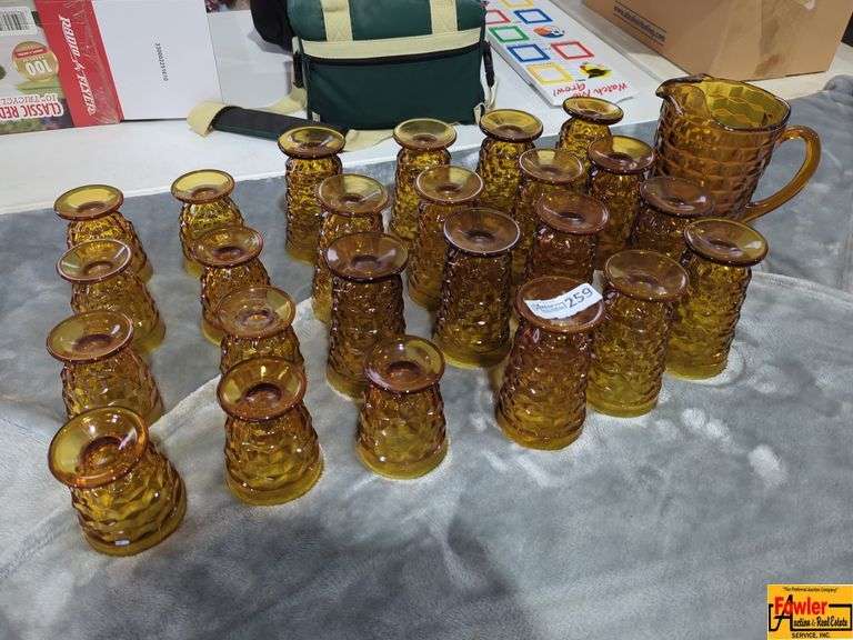 Amber Colored Glassware Set image