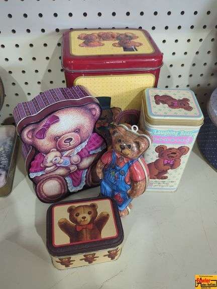 5 Teddy Bear Tins (H314) image