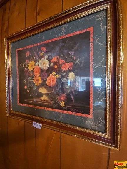 Home Interiors Vintage Floral Still Life Print by M. Aaron image