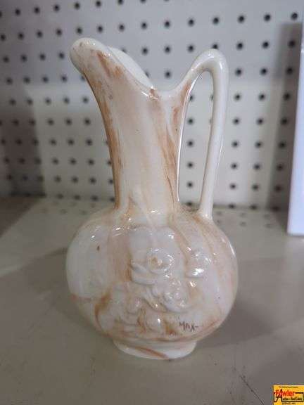 Vintage Alabama Clay Rose Mini Vase-Signed (H304) image