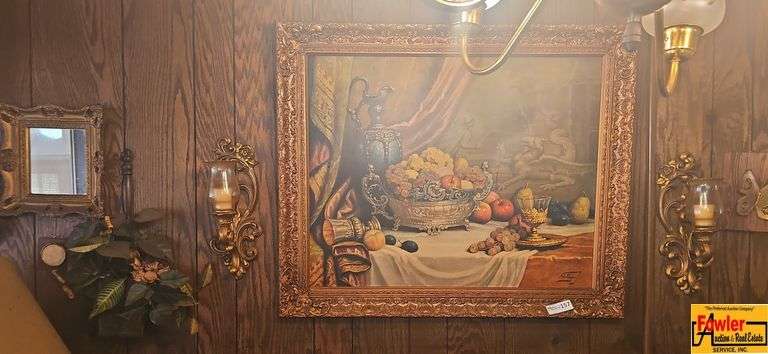 Framed Still Life Painting with Ornate Details image