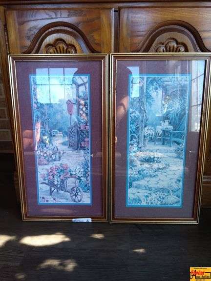 A Pair of Home Interior Framed Art Prints "HIDEAWAY" By Barbara Mock image