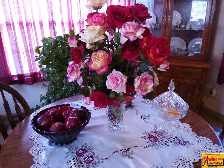 Contents on Dining Table (Table & Chairs Sold in lot 108) image