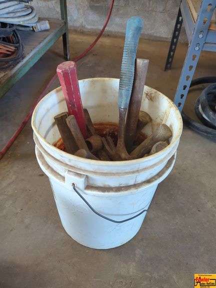 Bucket of Assorted Hammers & Mallets image