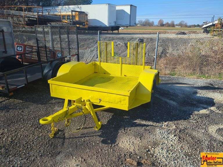 Mini Skid Steer/Trencher Trailer; 5'x6' With Ramp Tail Gate, Bill Of Sale Only image