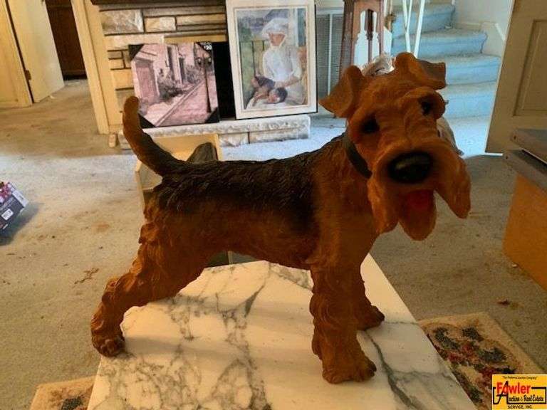 Vintage Airedale Terrier Dog Figurine image