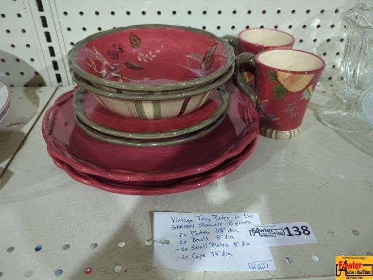 Vintage Tracy Porter 'In The Garden' Stoneware-8 Pieces (H227) image