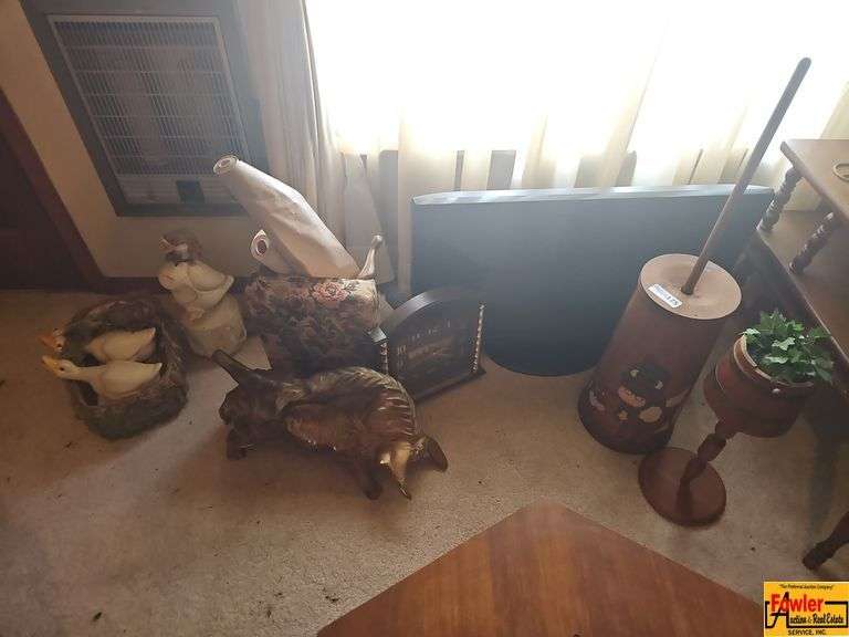 Assorted Household Items: TV, Clocks, Planters and More image