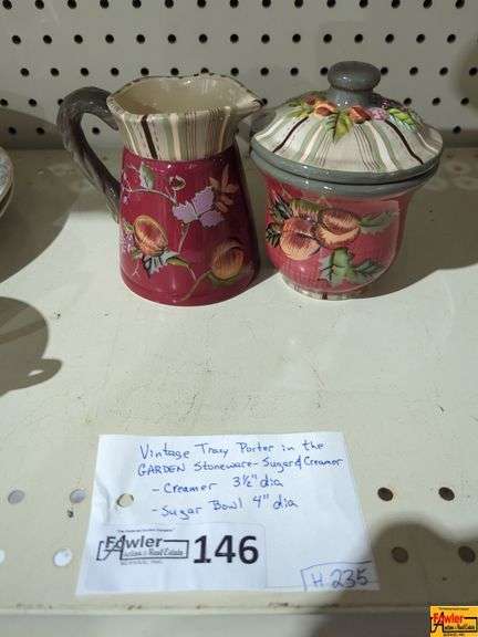 Vintage Tracy Porter 'In The Garden' Creamer & Sugar (H235) image