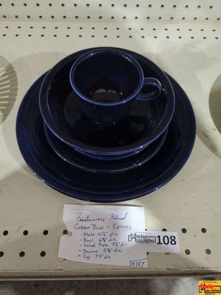 (5) Pieces Of Fiestaware, Retired Cobalt Blue (H197) image