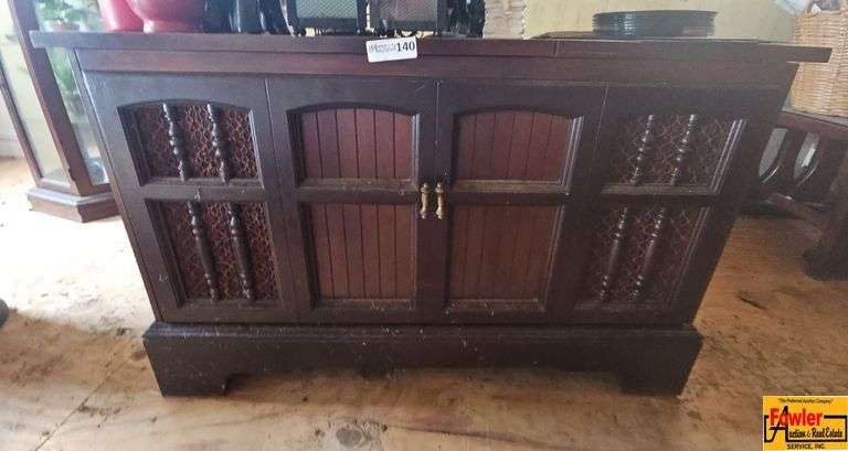 Cabinet AM/FM Phonograph Stereo (Contents on Top Not Included, Sold in Lot 139) image