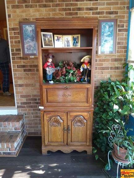 Secretary Hutch (Contents not included but sold separately in Lot 2) (Family Photos on top Shelf not Included) image