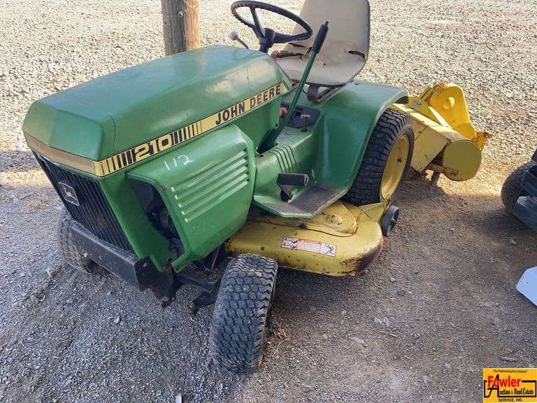 John Deere 210 Lawn Tractor With John Deere 31 Tiller image