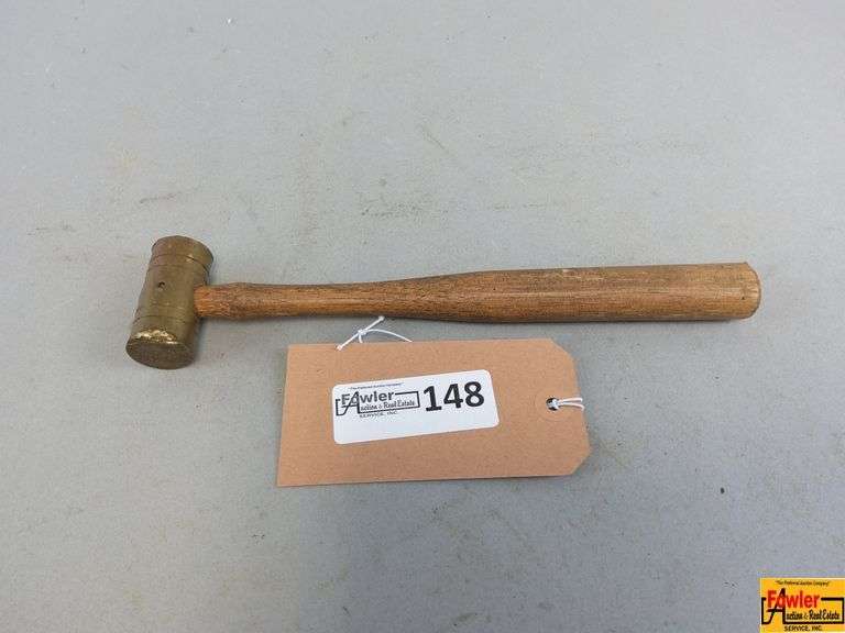 Brass Mallet with Wooden Handle image