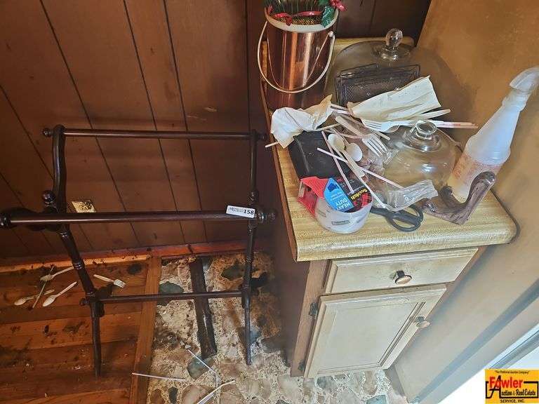 Household Items Including Quilt Rack image