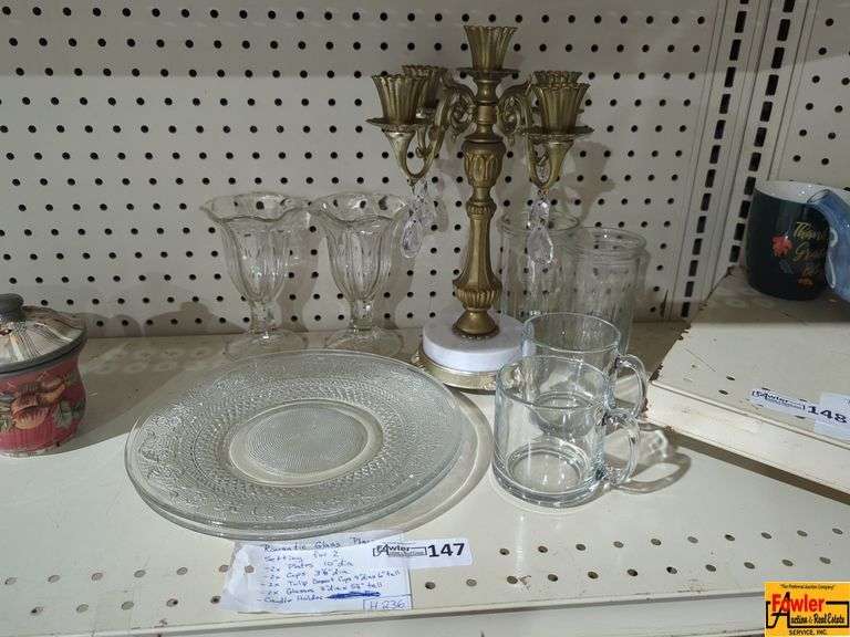 Romantic Glass Place Setting for 2 (H236) image