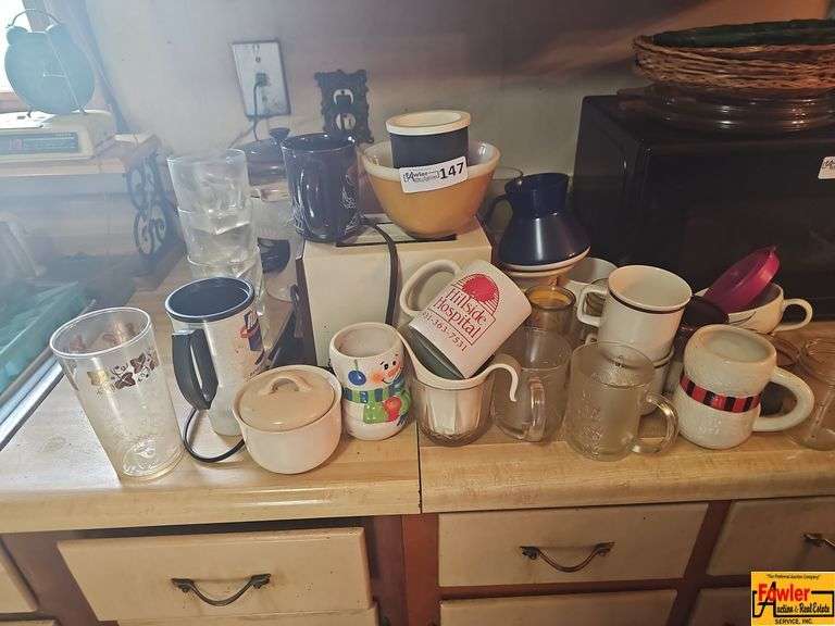 Assorted Mugs, Cups and Glassware Collection image