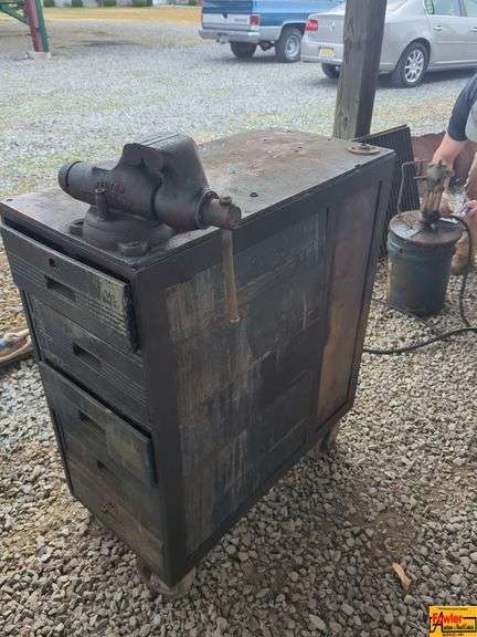 Rolling Tool Cabinet With Mounted Wilton Vise image