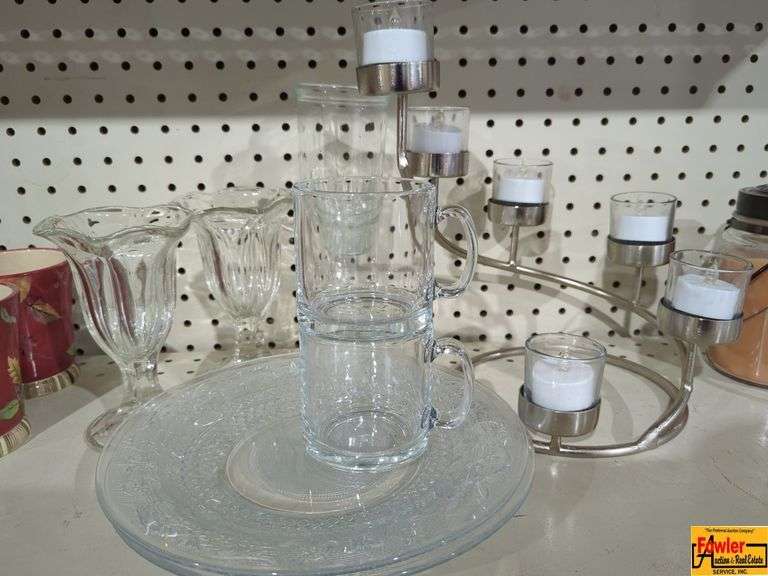 Romantic Glass Place Setting for 2 (H228) image