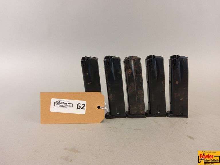 Lot of Five 9mm Pistol Magazines image