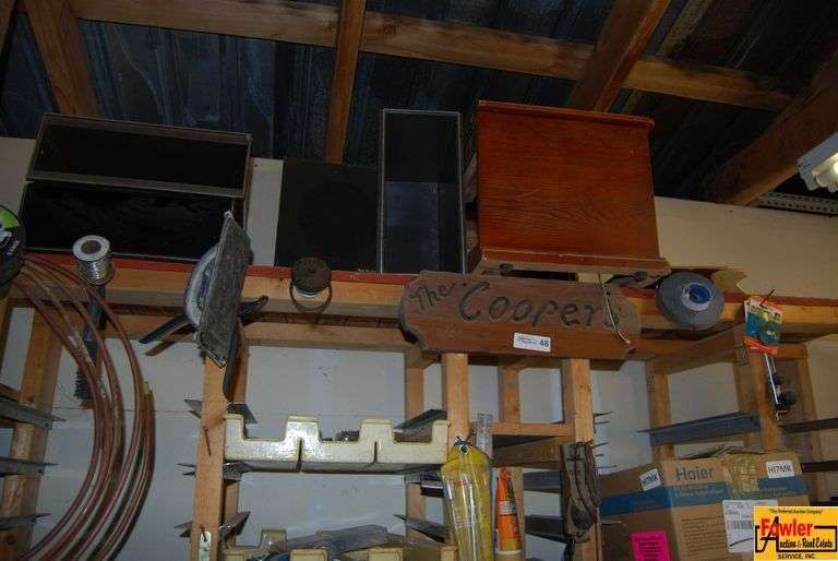 Garage Workshop with Cabinets, Shelving and Hand Tools image